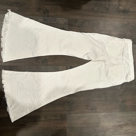 Sneak Peek White Flare Jeans - Picture 2 of 3